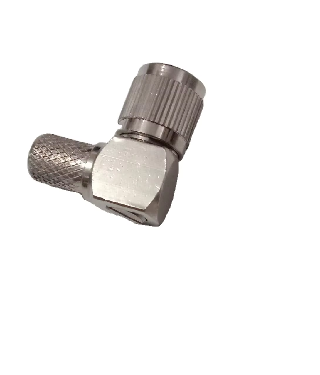 TNC Male Right Angle LMR 400 Clamp Connector for High-Frequency RF Applications